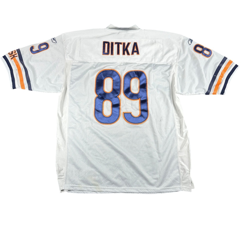 VTG Reebok On-Field Mike Ditka Chicago Bears Jersey White Stitched NFL Mens 54